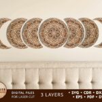 Moon Phases — Layered Wall Set