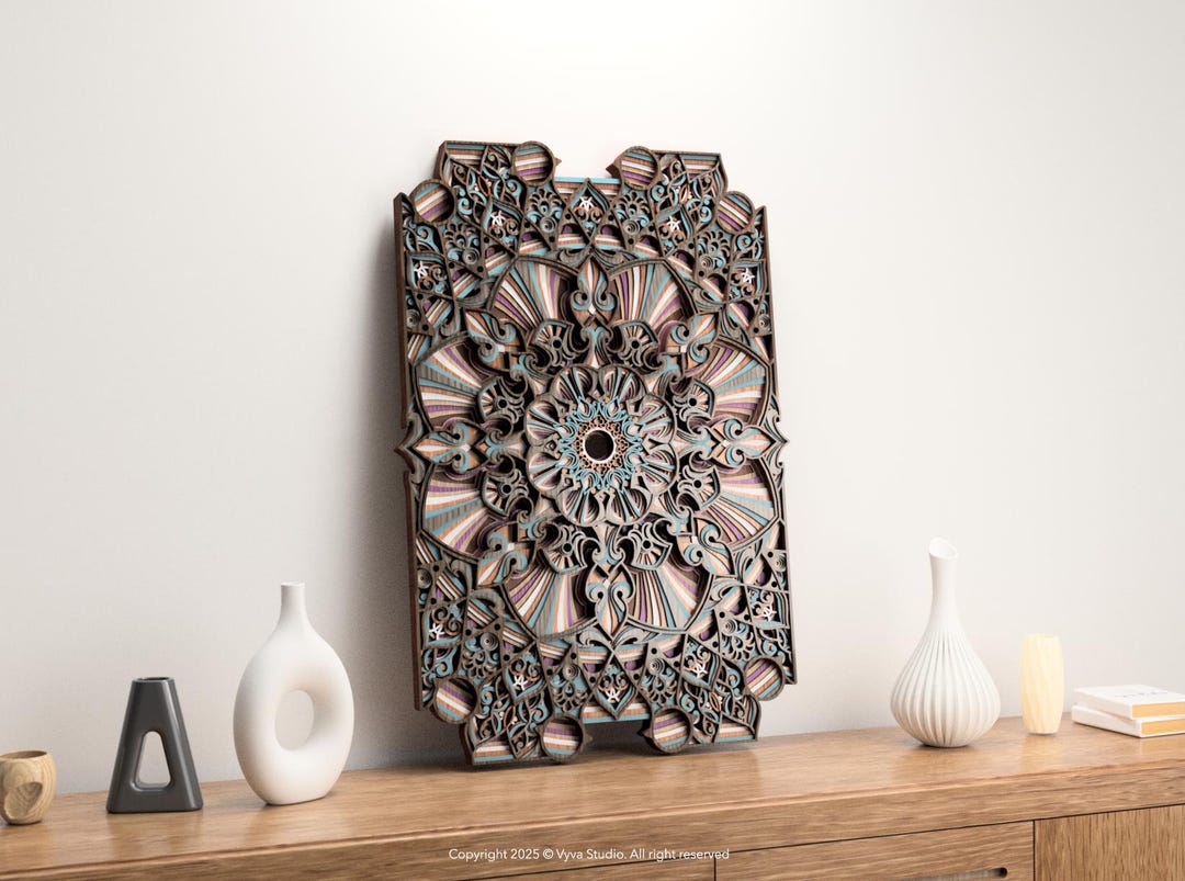 Sacred Spiral Mandala Wall Art Sacred Spiral Mandala Wall Art - Image 1