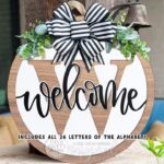 Split-Letter Monogram Welcome Hanger